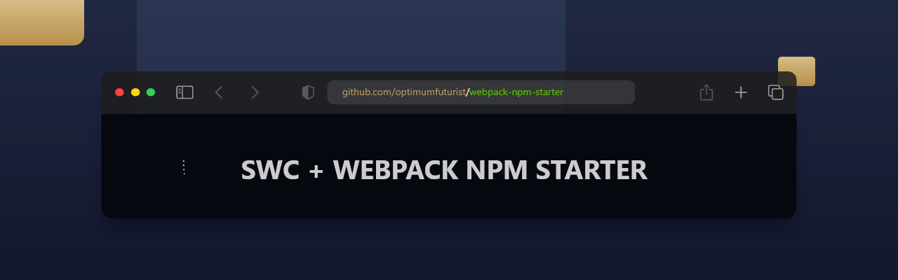 webpack npm starter pack